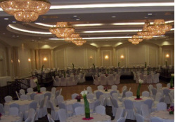 Bagramian Banquet Hall.  A spectacular venue to host your wedding.  With classic chandeliers throughout and a grand lobby entrance.  This venue is all class!